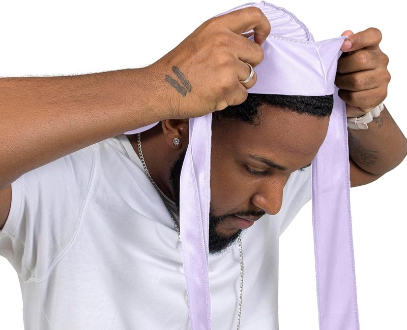 ForceWave 2 Pieces Silky Durag Pack for Men Women Waves, Premium Satin Deluxe Du-rag - Image 2